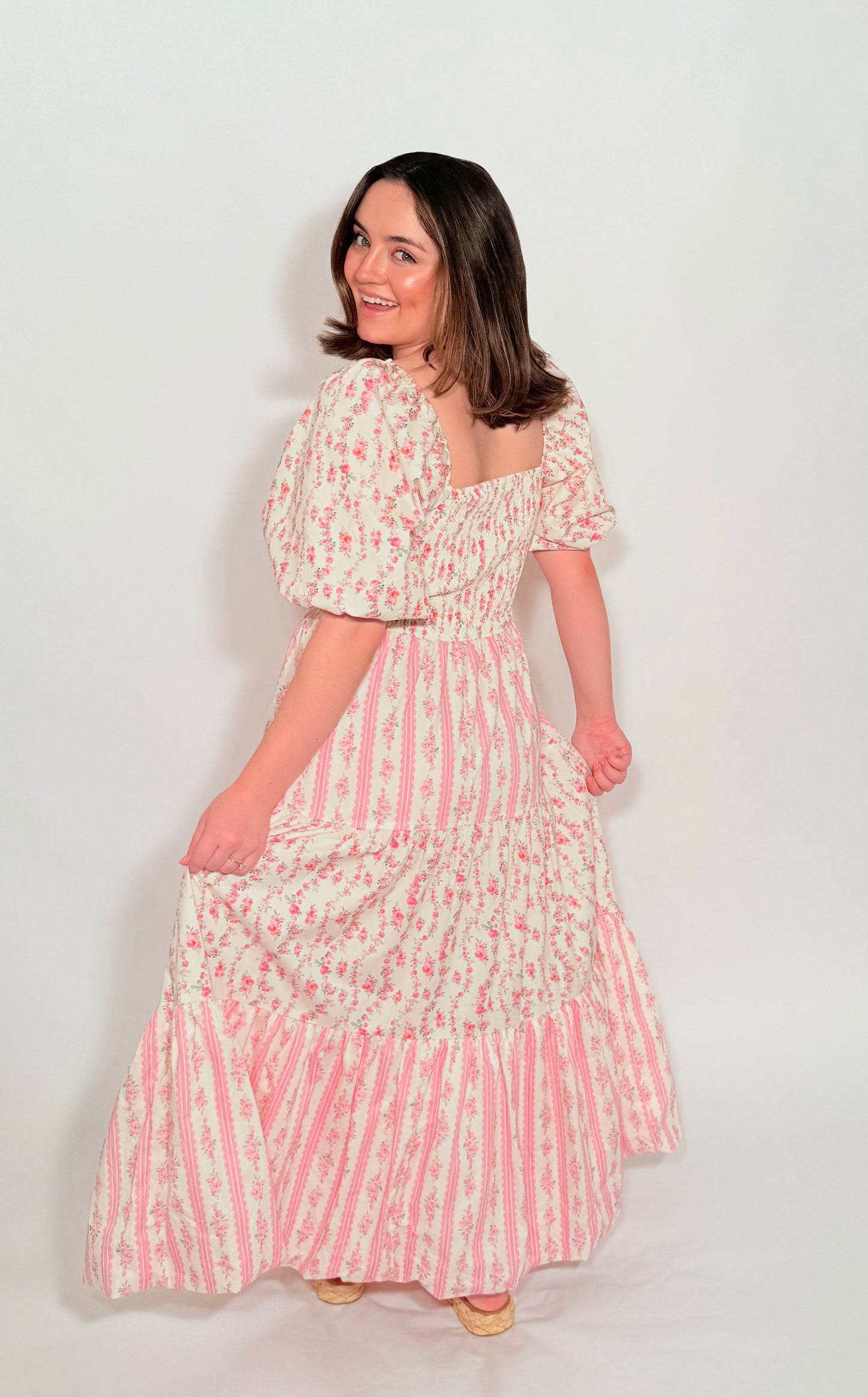Pink Petals Maxi Dress