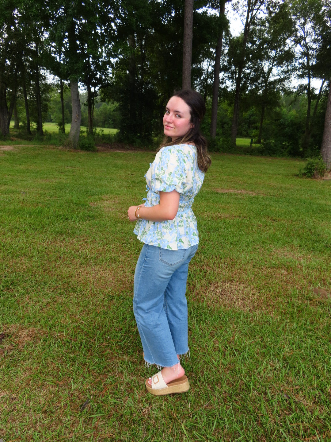 Blue Bonnet Bow Top