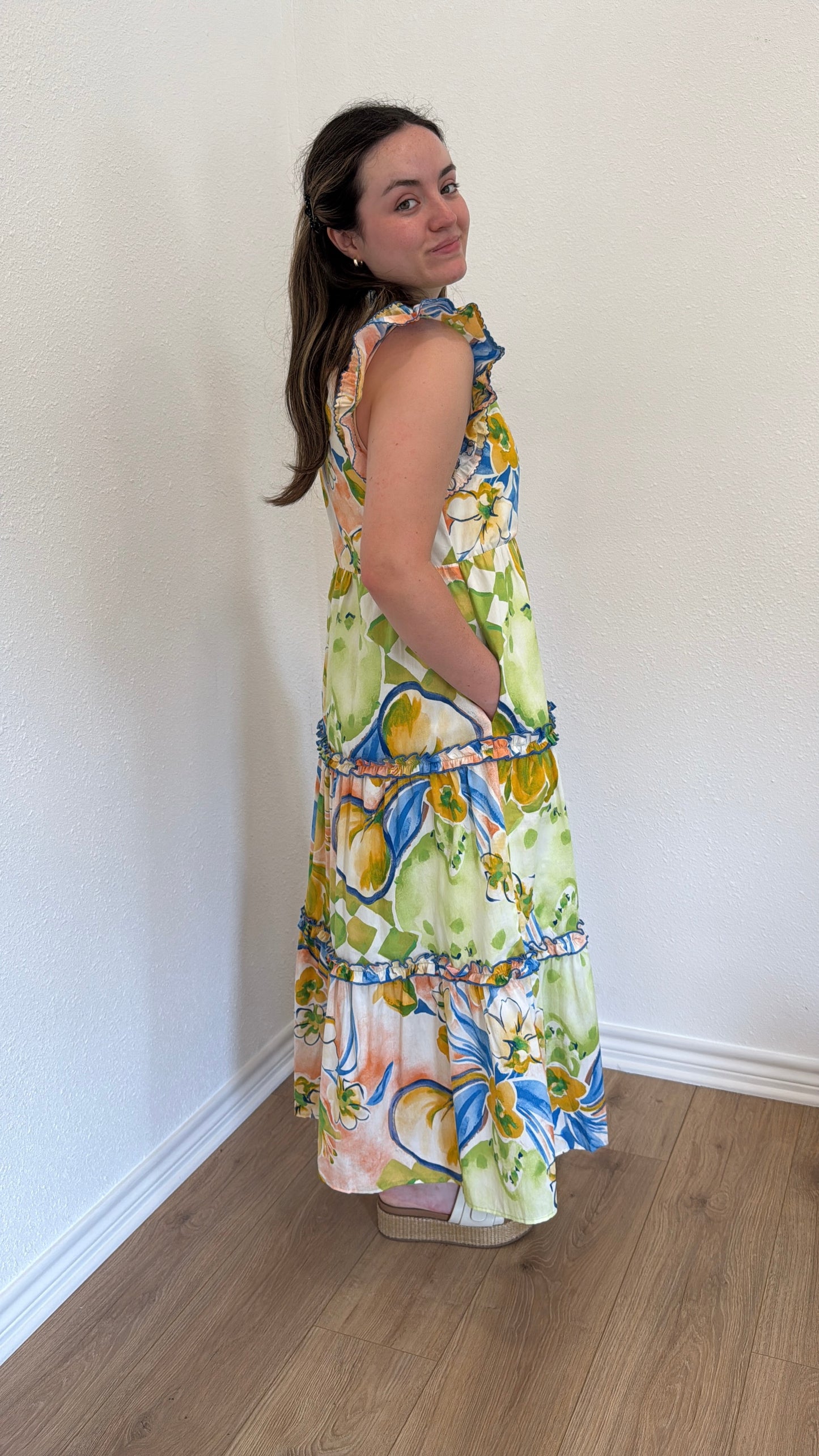 Painted Petal Maxi Dress