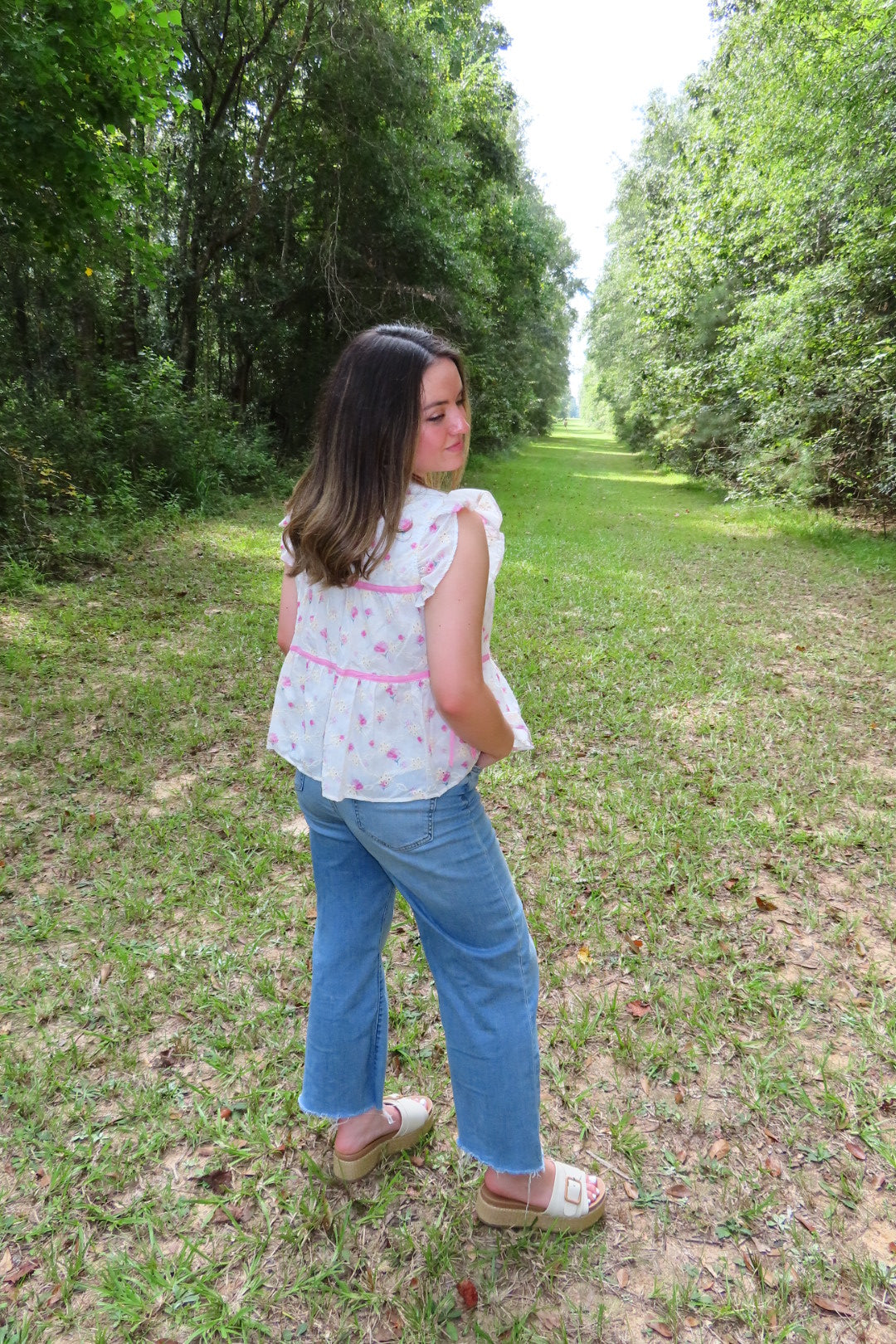 Bows & Blooms Eyelet Top