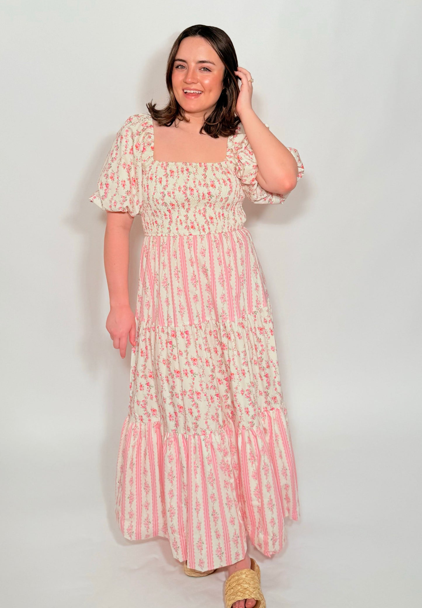 Pink Petals Maxi Dress