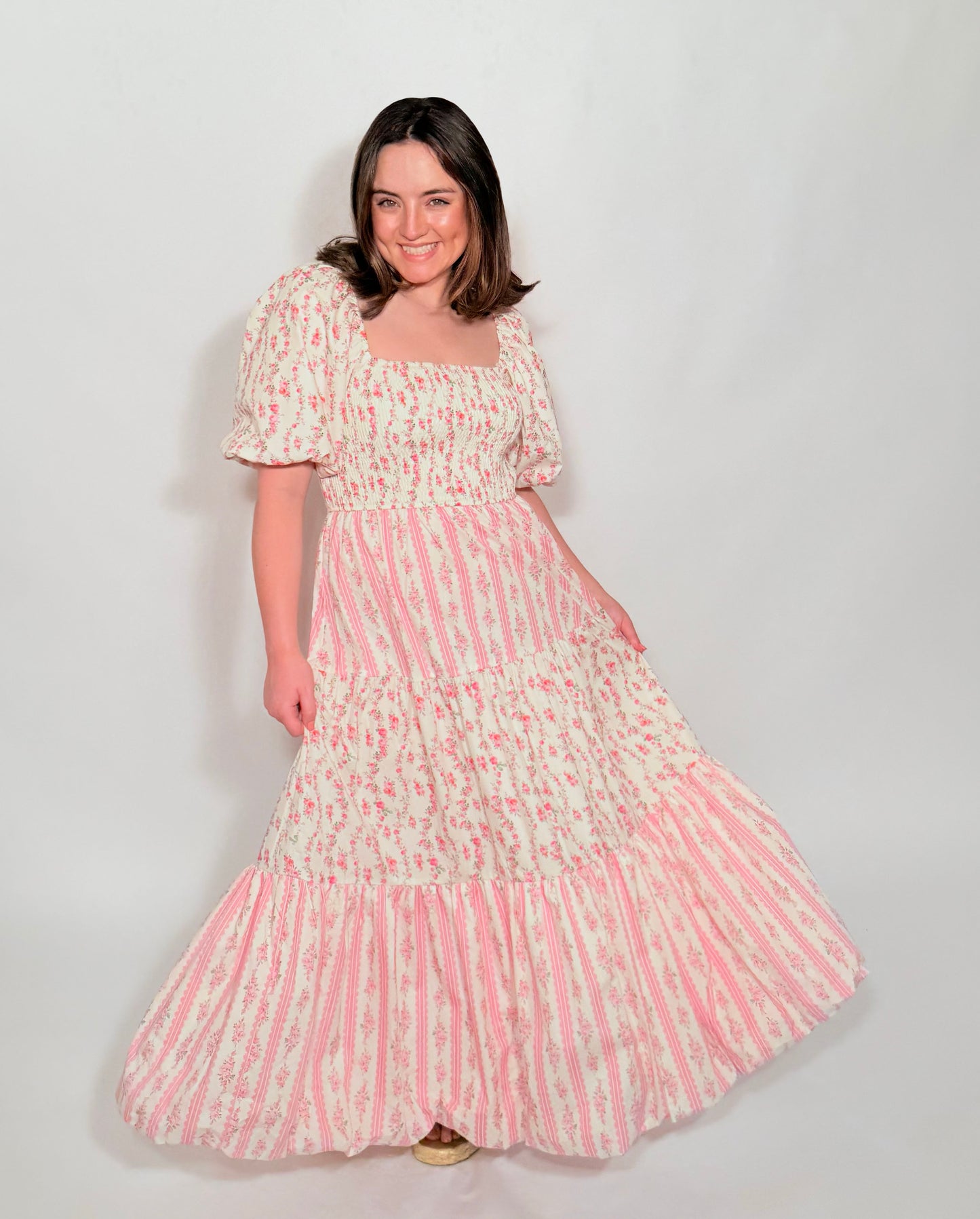Pink Petals Maxi Dress