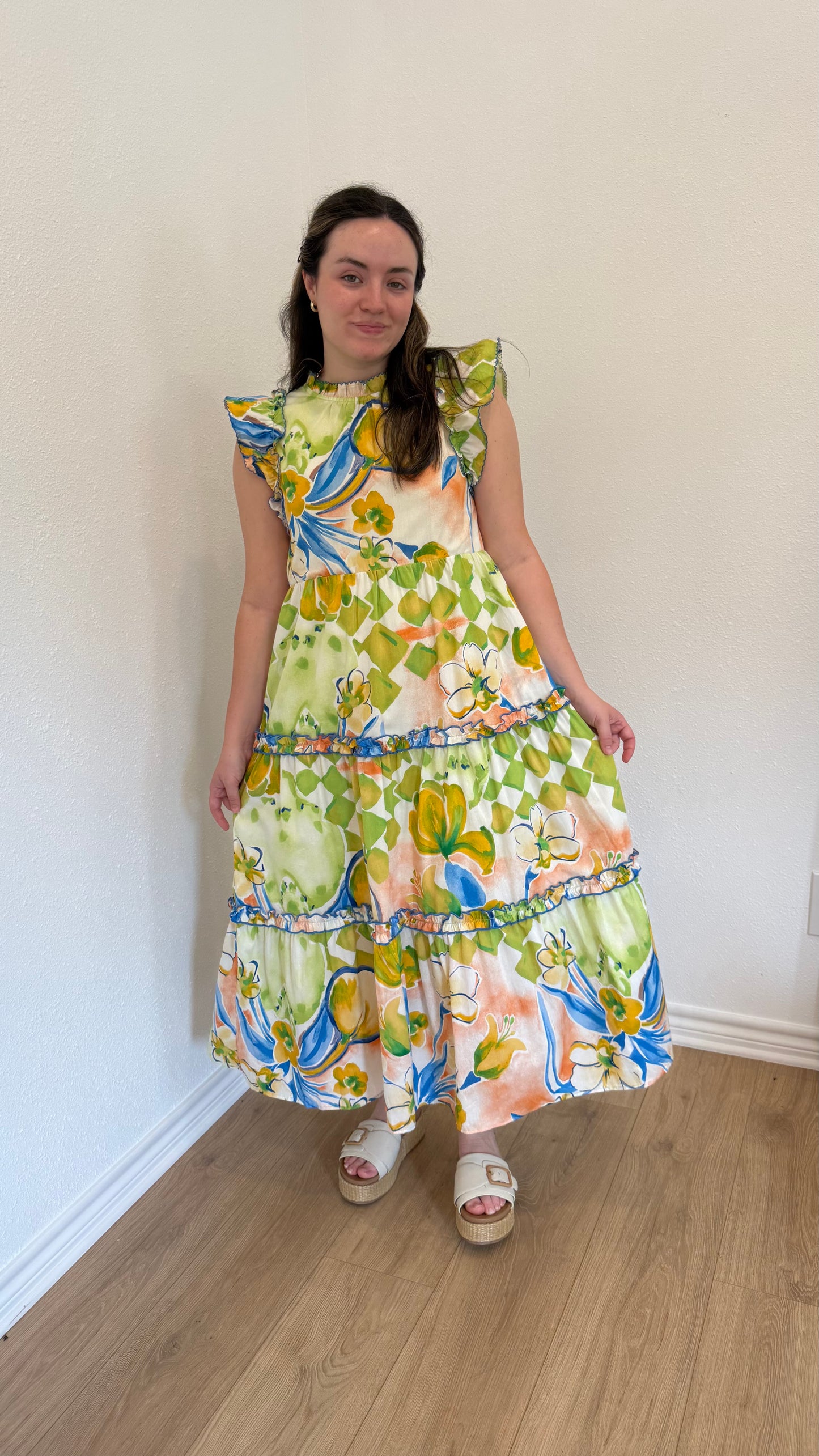 Painted Petal Maxi Dress