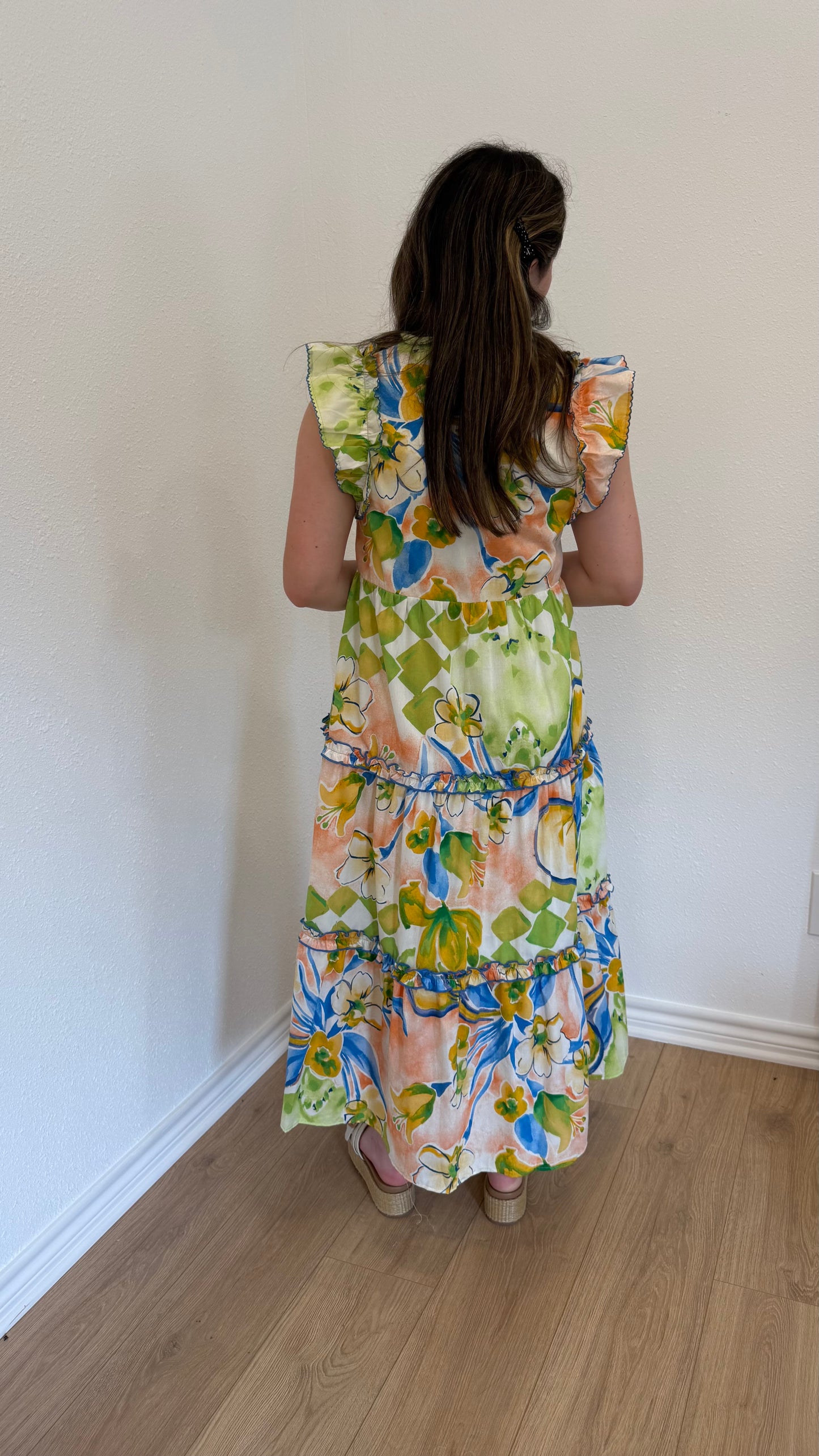 Painted Petal Maxi Dress