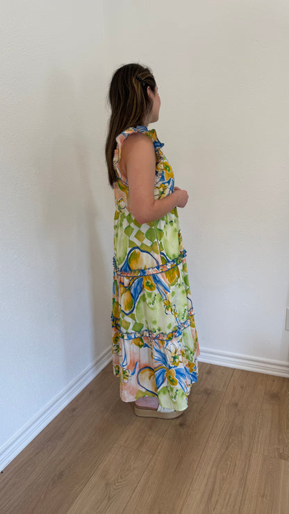 Painted Petal Maxi Dress