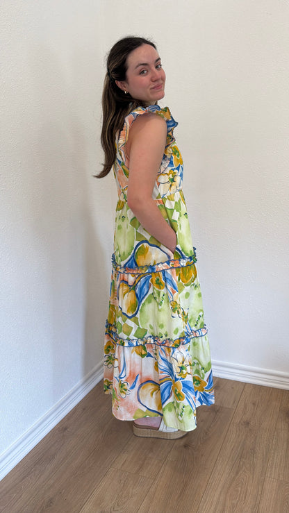 Painted Petal Maxi Dress