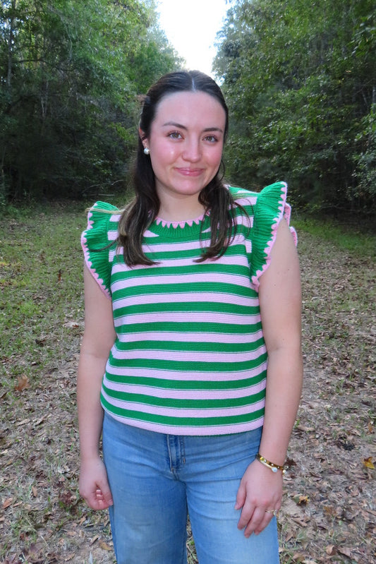 Berry Merry Striped Sweater