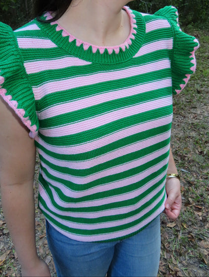 Berry Merry Striped Sweater